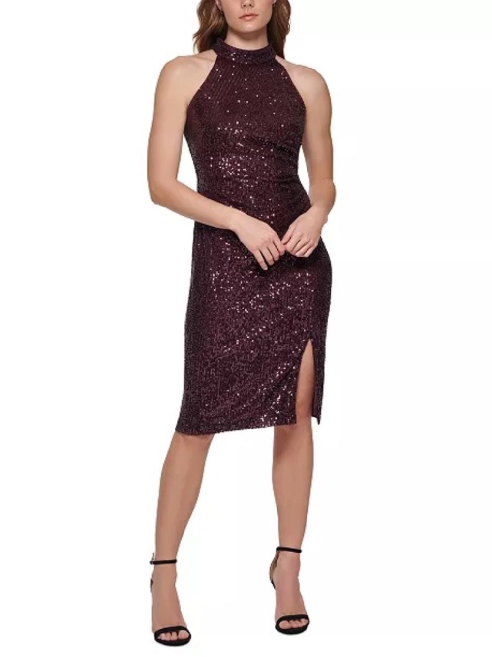 NWT Eliza J Halter Neck Sequin Dress - size 8